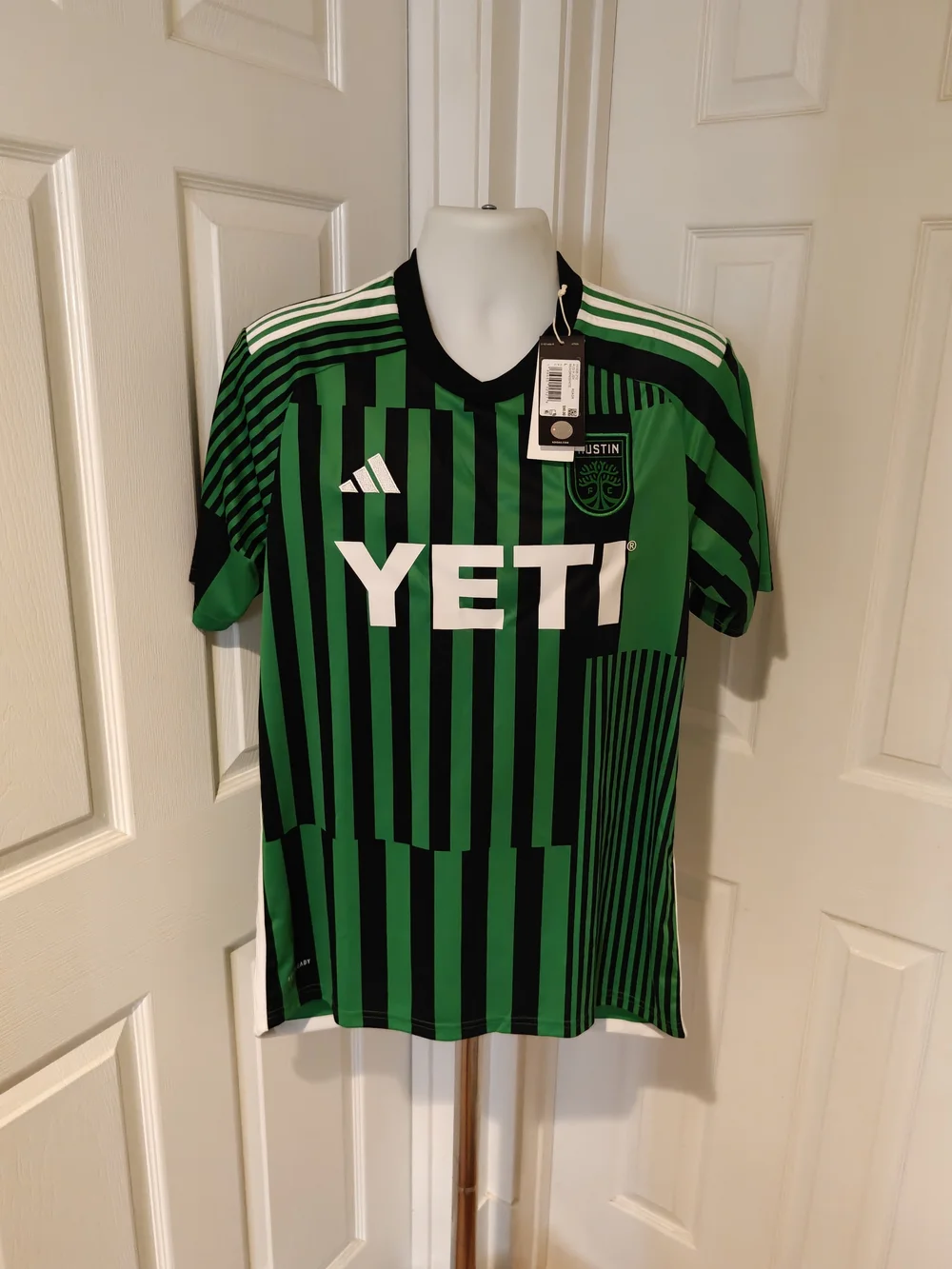 adidas Austin FC Yeti Green Black Soccer Jersey NWT Men’s Size XS MLS HI1835